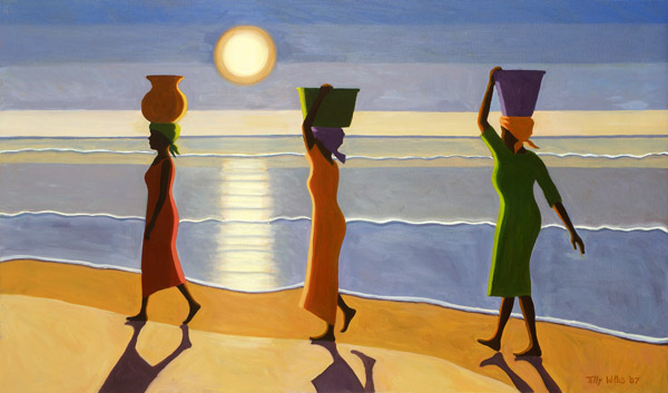 By the Beach, 2007 (oil on canvas)  from Tilly  Willis