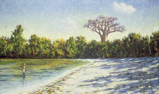 Fishing in Africa, 1996 (oil on canvas)  from Tilly  Willis