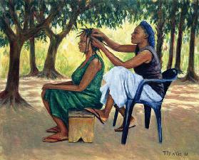 The Hairdresser, 2001 (oil on canvas) 