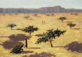 Sahelian Landscape, Mali, 1991 (oil on canvas) 