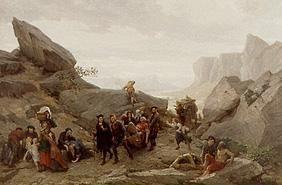 The flight of the residents of Vaud during the massacre of Meridol and Cabrieres