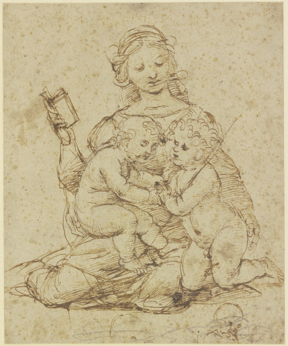 Lesende Madonna mit dem Jesuskind und dem Johannesknaben from Timoteo Viti