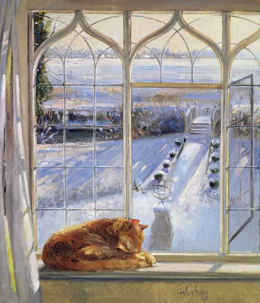 Sundial and Cat (oil on canvas)  from Timothy  Easton
