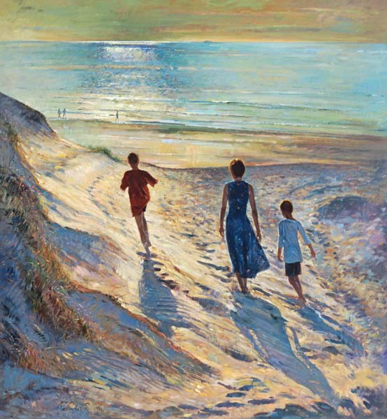 Beach Walk, 1994 (oil on canvas)  from Timothy  Easton
