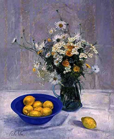 Summer Daisies and Lemons, 1990 (oil on canvas)  from Timothy  Easton