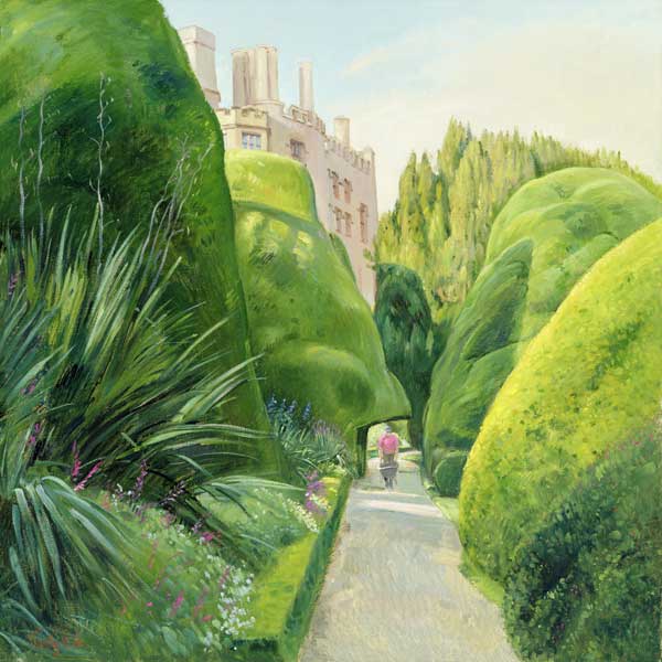 The Topiary Path, Powis Castle (oil on canvas)  from Timothy  Easton