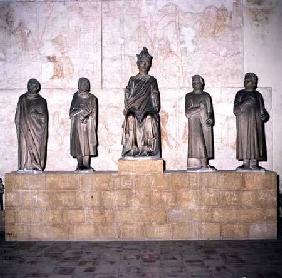 Statue of Henry VII (1274/5-1313), Holy Roman Emperor, with his Counsellors