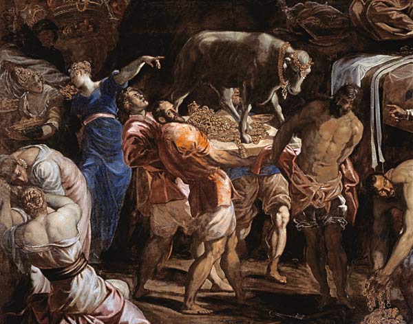 Adoration of the Golden Calf from Jacopo Robusti Tintoretto