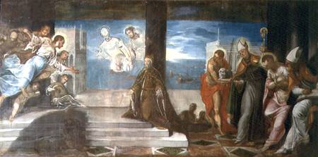 Doge Alvise Mocenigo (d.1577) presented to the Redeemer from Jacopo Robusti Tintoretto