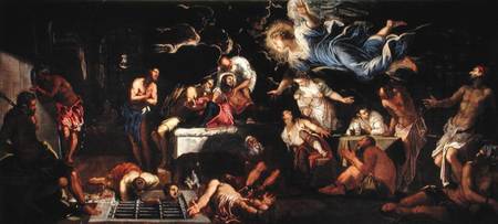 St. Roch Visited by an Angel in Prison from Jacopo Robusti Tintoretto