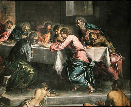 Last Supper  (detail of 60809) from Jacopo Robusti Tintoretto