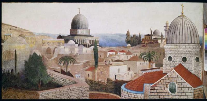 Dead man look sea at it of temple square in Jerusalem from Tivadar Csontváry-Kosztka
