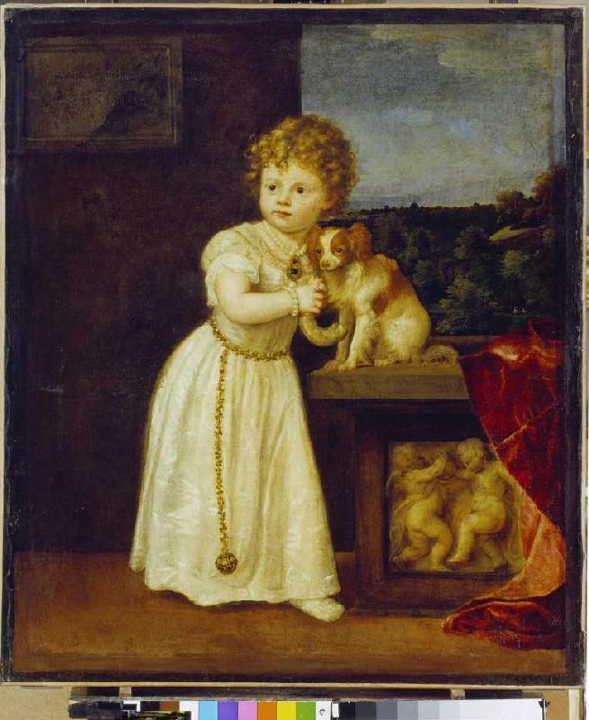 Clarissa Strozzi in the age of 2 years from Tizian (aka Tiziano Vercellio)