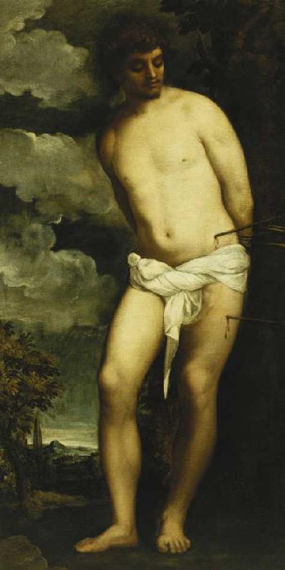 Der Heilige Sebastian. from Tizian (aka Tiziano Vercellio)