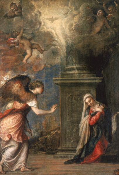 Die Verkündigung from Tizian (aka Tiziano Vercellio)