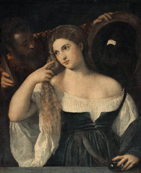 Portrait of a Woman at her Toilet from Tizian (aka Tiziano Vercellio)
