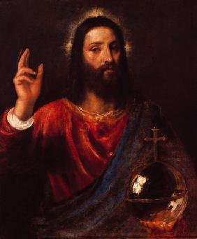 Christ blessing / Titian / c.1565