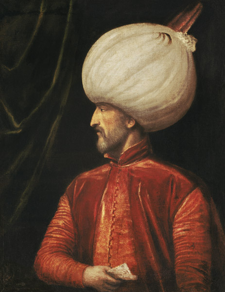 The portrait sultan Suleiman II. from Tizian (Schule)