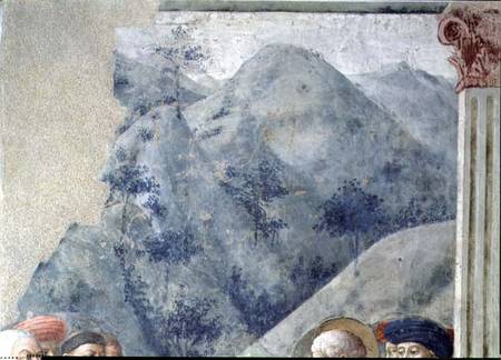 St. Peter Preaching in Jerusalem (Hilly Landscape) (detail of 63197) from Tommaso Masolino da Panicale
