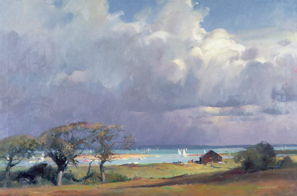 Threatening storm in the Solent, 1989  from Trevor  Chamberlain