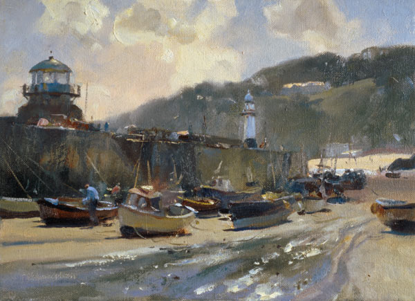 Harbour Light, St. Ives (oil on canvas)  from Trevor  Chamberlain
