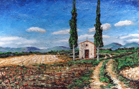 Chapel and Two Trees, Tuscany from Trevor  Neal