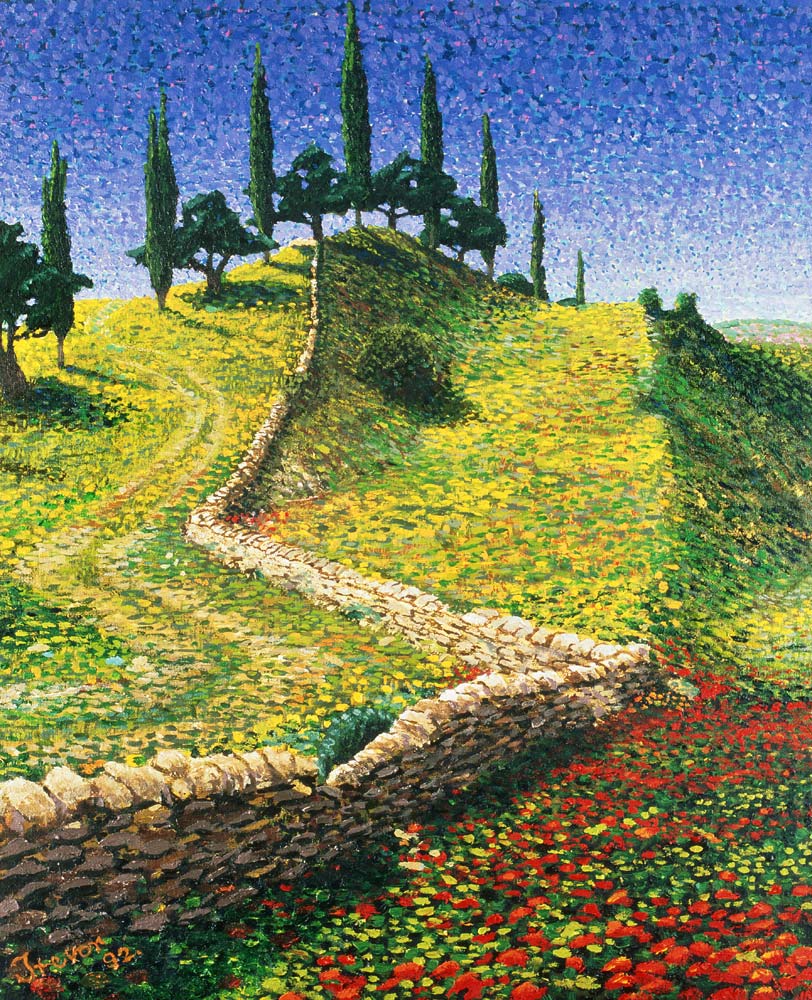 Spanish Hill Top, 1992 (oil on board)  from Trevor  Neal