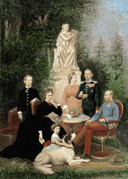 Gruppenbild mit Kaiser Franz Joseph I from (around 1900) Anonym