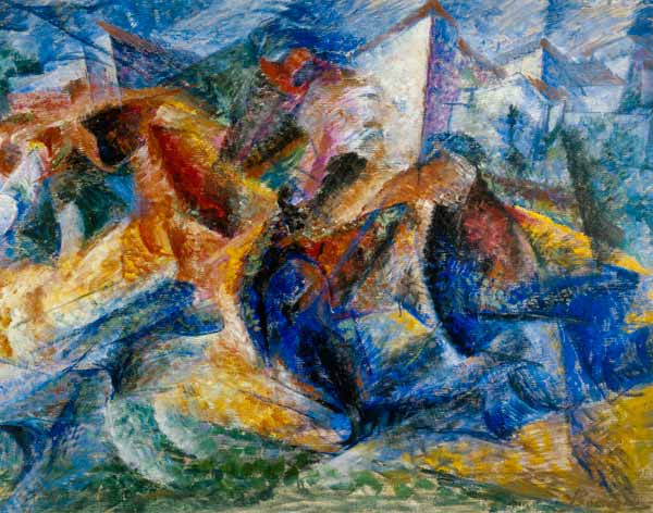 Horse and Rider and Buildings from Umberto Boccioni