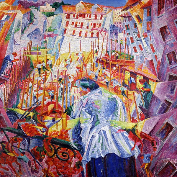 The Street Enters the House from Umberto Boccioni
