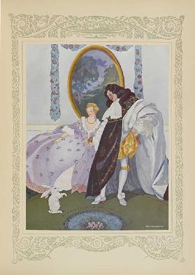 The king looked at the little rabbit, illustration from Contes du Temps Jadis, or Tales from Times P