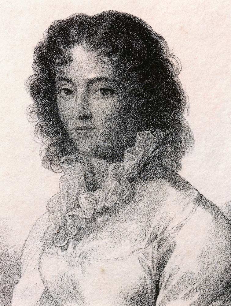 Portrait of Constanze Weber (Zell im Wiesental, 1762-Salzburg, 1842), wife of Wolfgang Amadeus Mozar from Unbekannter Künstler