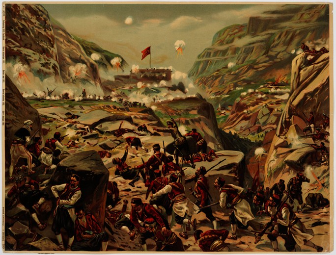 Balkan War. The Battle at Tarabosh from Unbekannter Künstler
