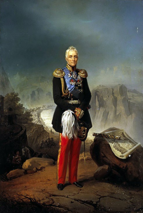 Portrait of Count Mikhail Vorontsov (1782-1856) from Unbekannter Künstler