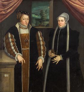 Double-portrait (Marie of Brandenburg-Kulmbach and Christina of Denmark?)