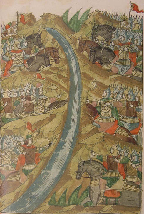 Great Stand on the Ugra river (From the Illuminated Compiled Chronicle) from Unbekannter Künstler