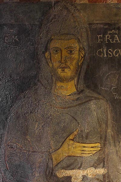 Saint Francis of Assisi (Detail of his oldest portrait) from Unbekannter Künstler