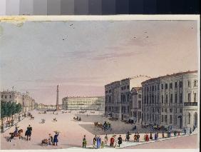 The Palace Square in Saint Petersburg (Album of Marie Taglioni)