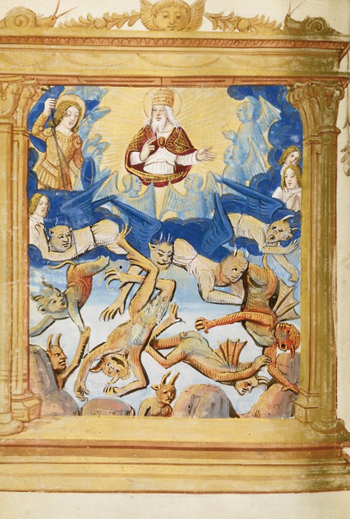 The Fall of Lucifer. From Book of Hours from Unbekannter Künstler