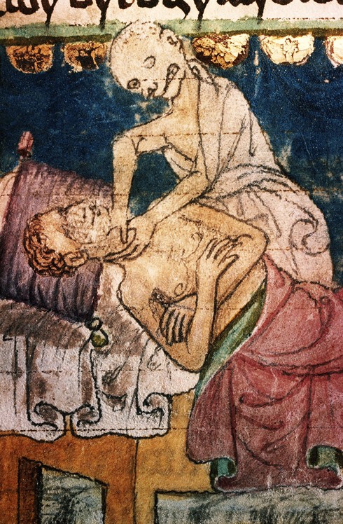 Death Strangling a Victim of the Plague. From the Stiny Codex from Unbekannter Künstler