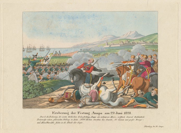The Fall of the Anapa fortress on June 23, 1828 from Unbekannter Künstler