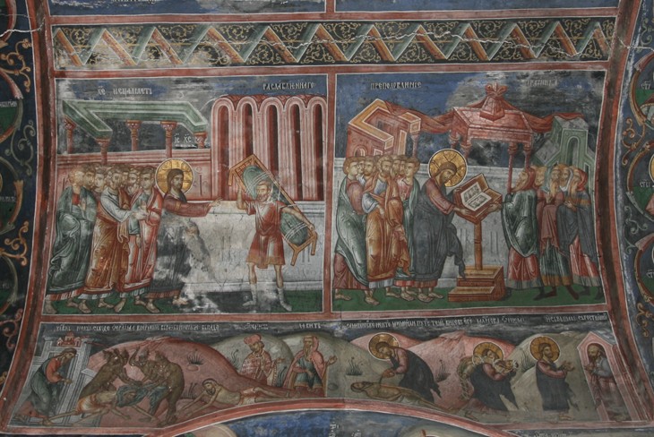 The Healing at Capernaum and other scenes from the Life of Christ from Unbekannter Künstler