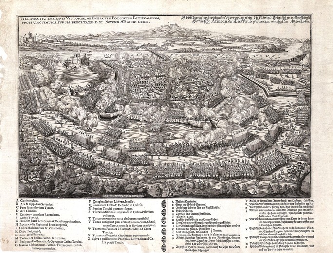 The Battle of Khotyn on 11 November 1673 from Unbekannter Künstler