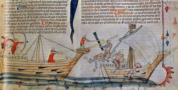 The naval Battle from Unbekannter Künstler