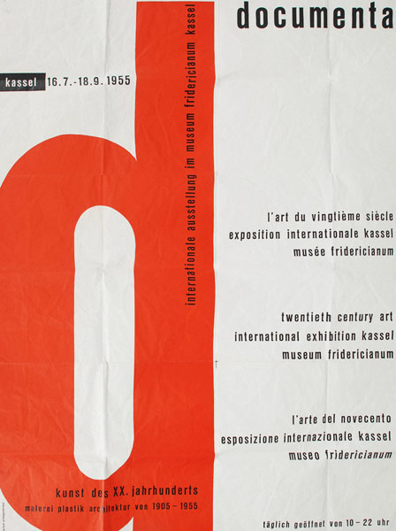 Poster for the First documenta Exhibition in 1955 from Unbekannter Künstler