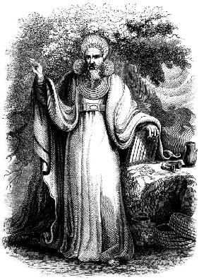 Arch-Druid in his full Judicial Costume (From the book "Old England: A Pictorial Museum")