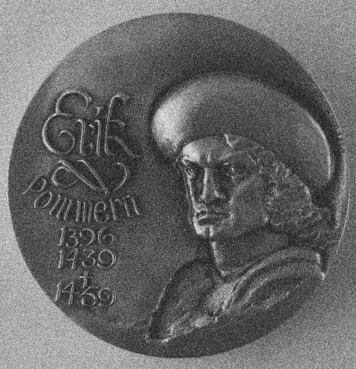 Eric of Pomerania (1382-1459). Historical Medal from Unbekannter Künstler