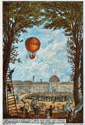 First aerial voyage by Charles and Robert, 1783 (From the Series "The Dream of Flight")