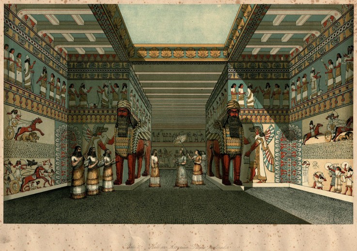 The Hall of an Assyrian Palace Restored (From "The Nineveh Court in the Crystal Palace" by Austen He from Unbekannter Künstler