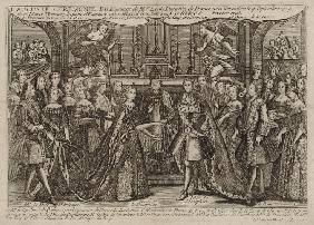 Marriage of Louis, Dauphin of France to Marie Thérèse Raphaëlle, Infanta of Spain in 1745 at Versail